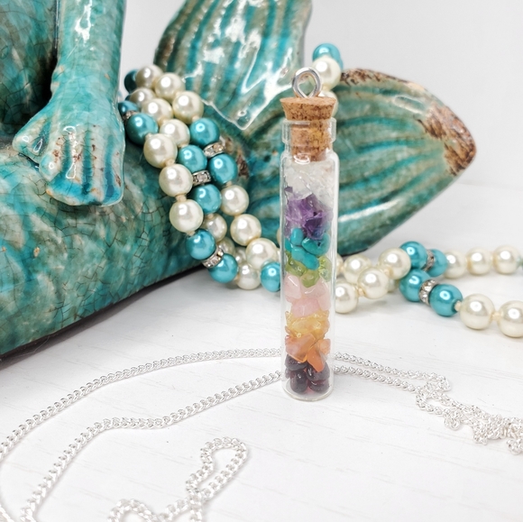 CLOSET CLOSING Chakra Pixie Bottle Necklace - Picture 2 of 11